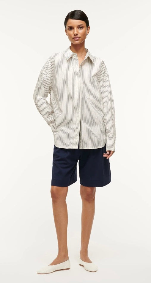Colton Shirt Ivory Micro Stripe