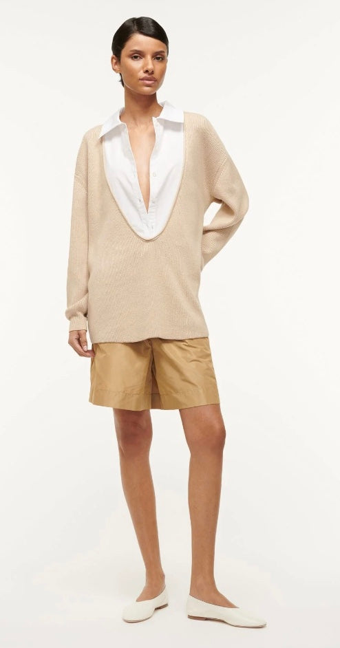 Pietro Sweater Camel White