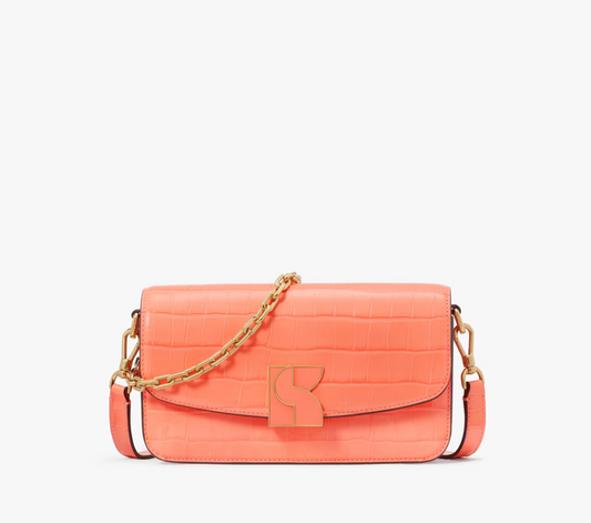 Dakota Croc-embossed Small Crossbody